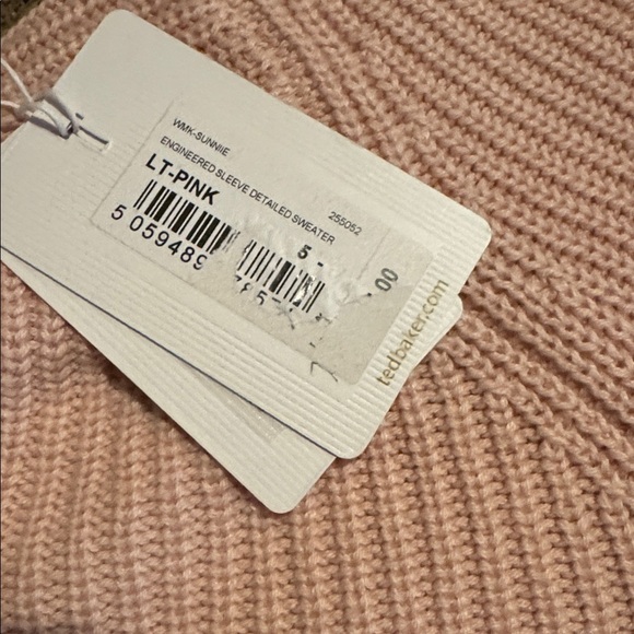 Ted Baker Sunnie Shaker Stitch Sweater Light Pink Women’s Size 14 NWT $92 - Picture 6 of 8